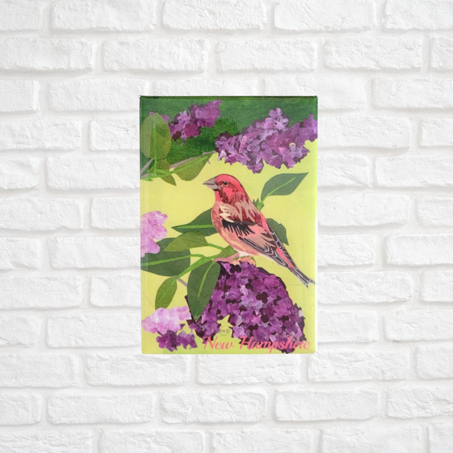 Lilac Purple Finch NH Magnet