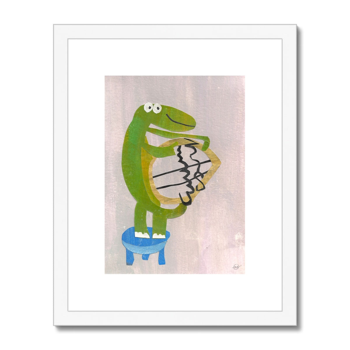 Alligator Framed & Matted Print