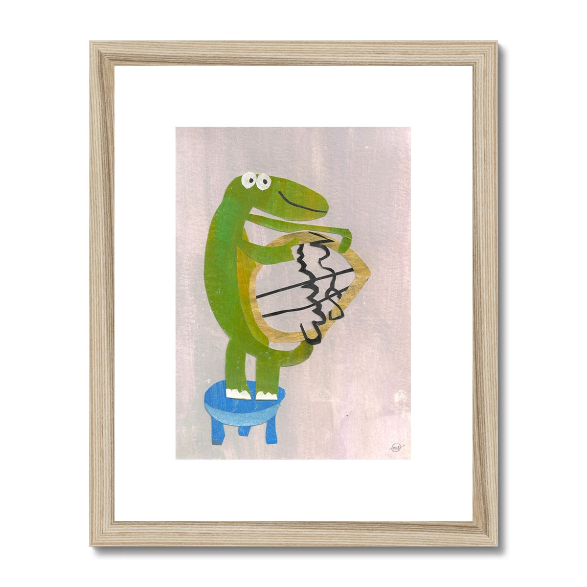 Alligator Framed & Matted Print