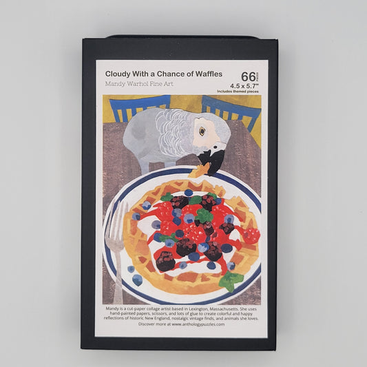 Cloudy with a Chance of Waffles Wood Jigsaw Puzzle