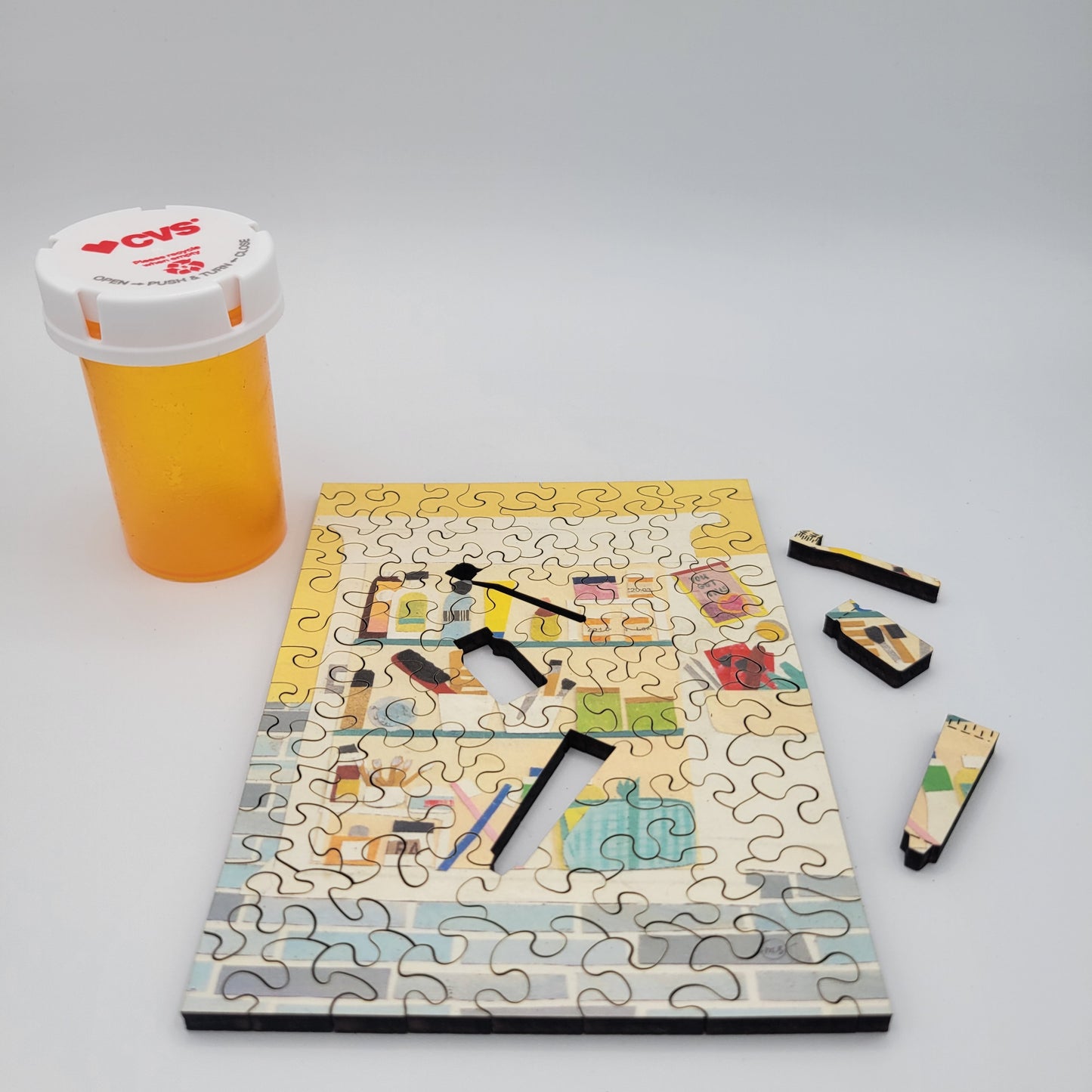 Brushing Up Wood Jigsaw Puzzle