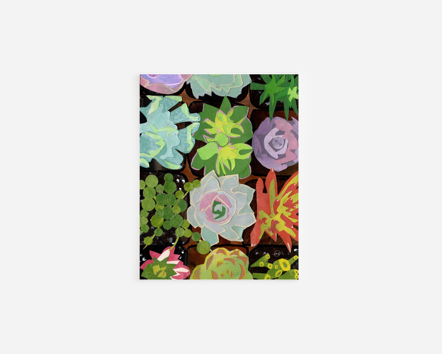 Succulent Garden Note Card