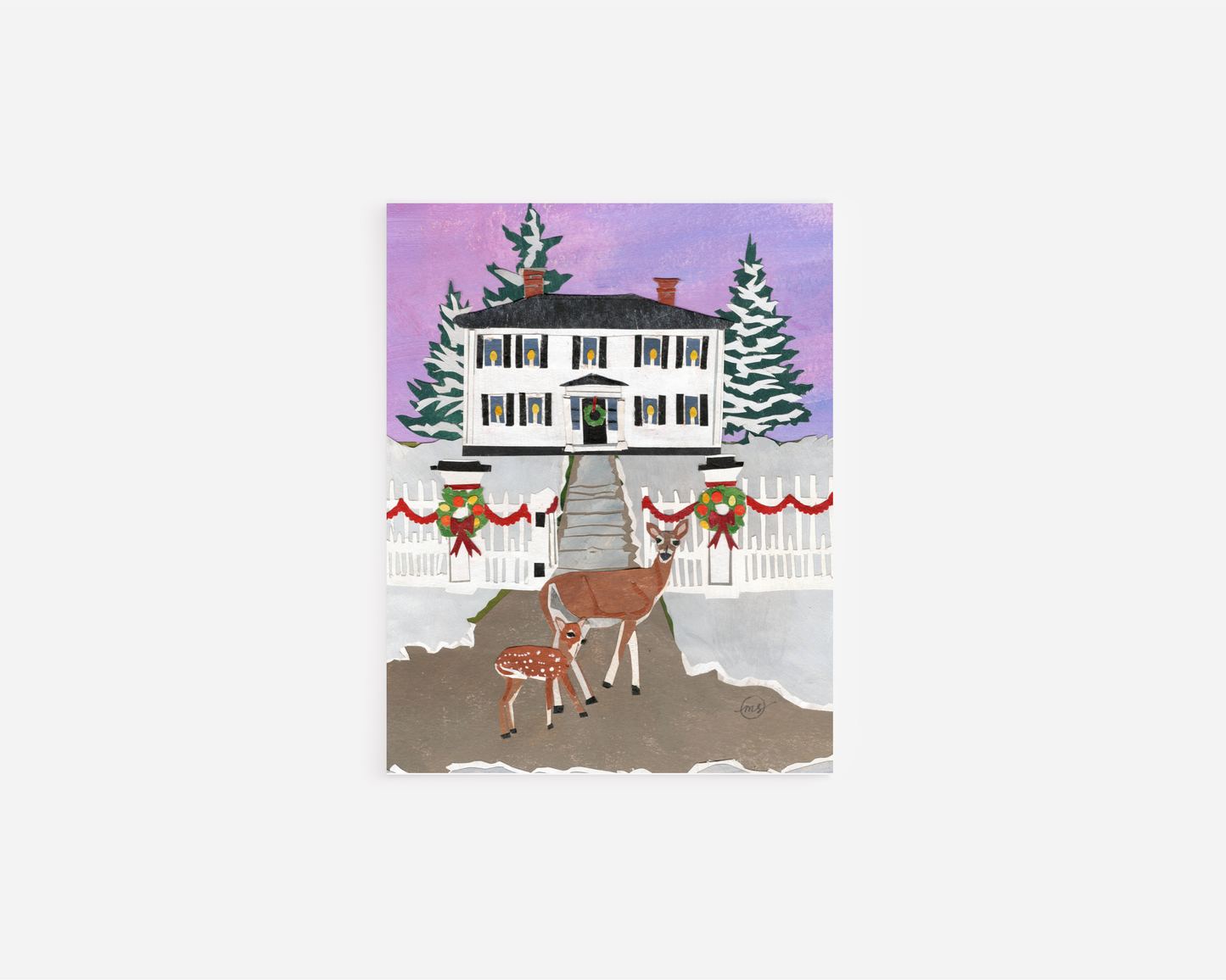 Emerson's Holiday Guests Note Card