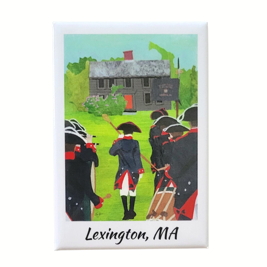 Lexington Fife and Drum with Text Magnet