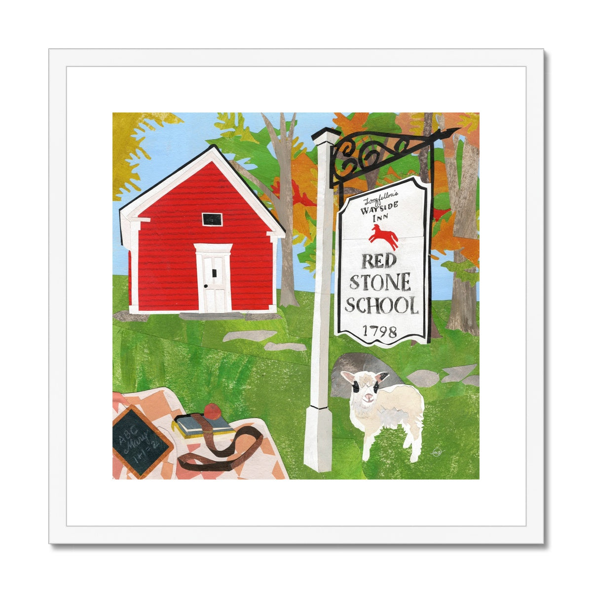 Quinoa's First Day of School Framed & Matted Print