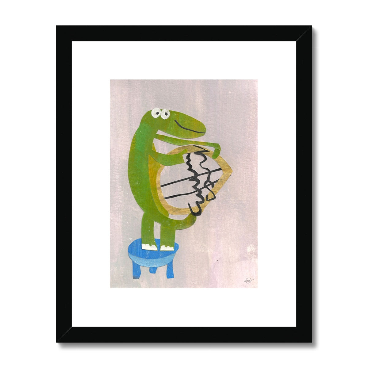 Alligator Framed & Matted Print