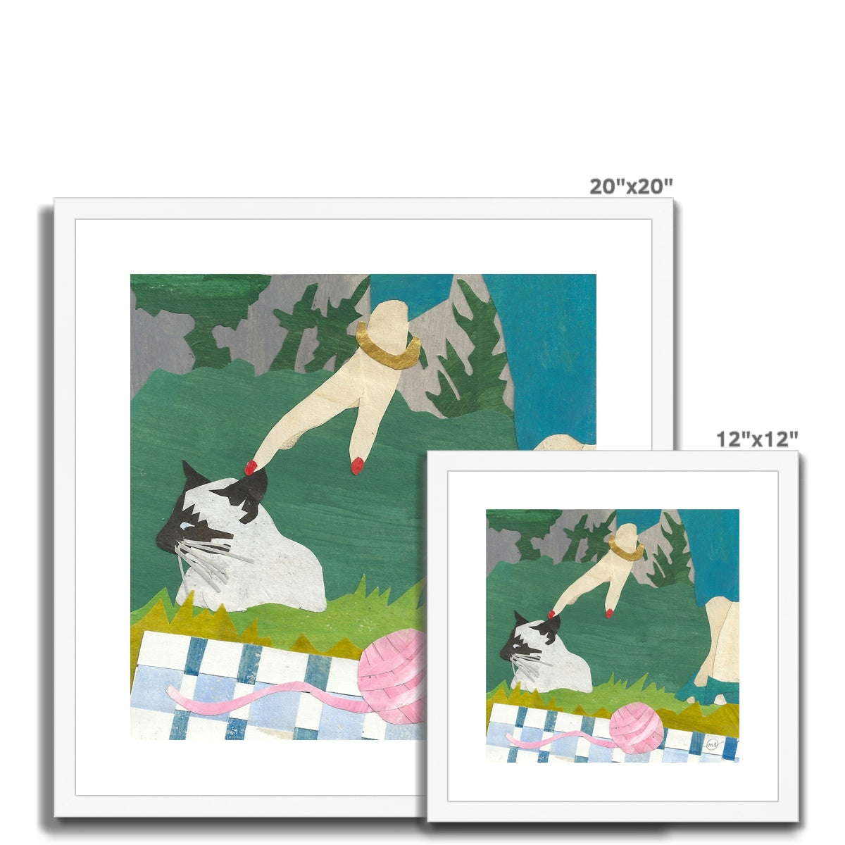 Picnic with Virginia Woolf's Cat 1947 Framed & Matted Print