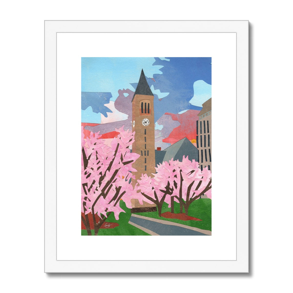 McGraw Tower Framed & Matted Print