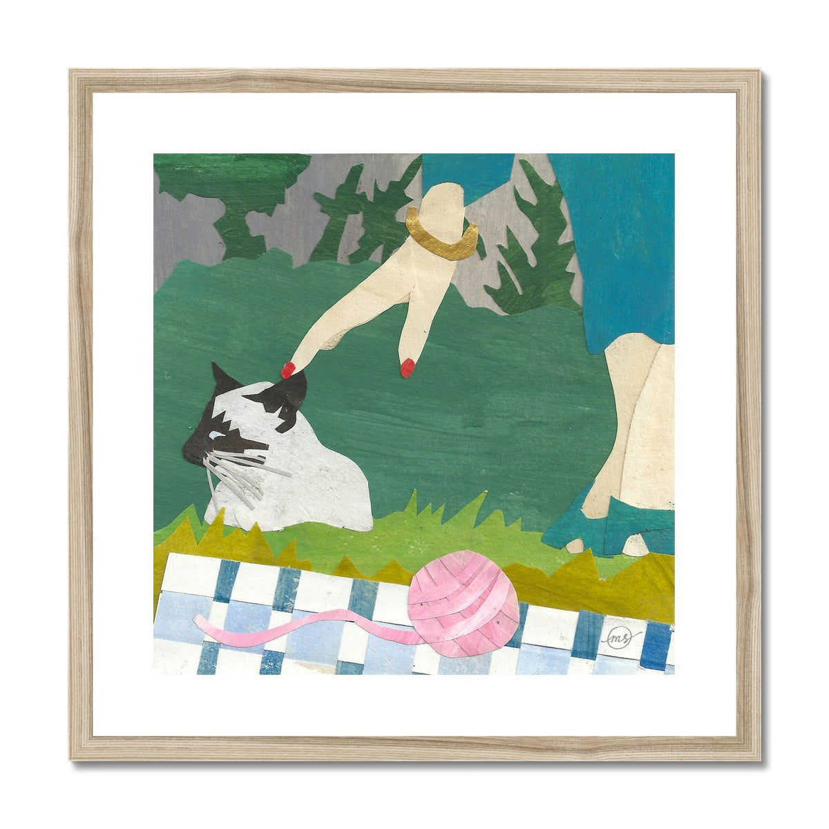 Picnic with Virginia Woolf's Cat 1947 Framed & Matted Print
