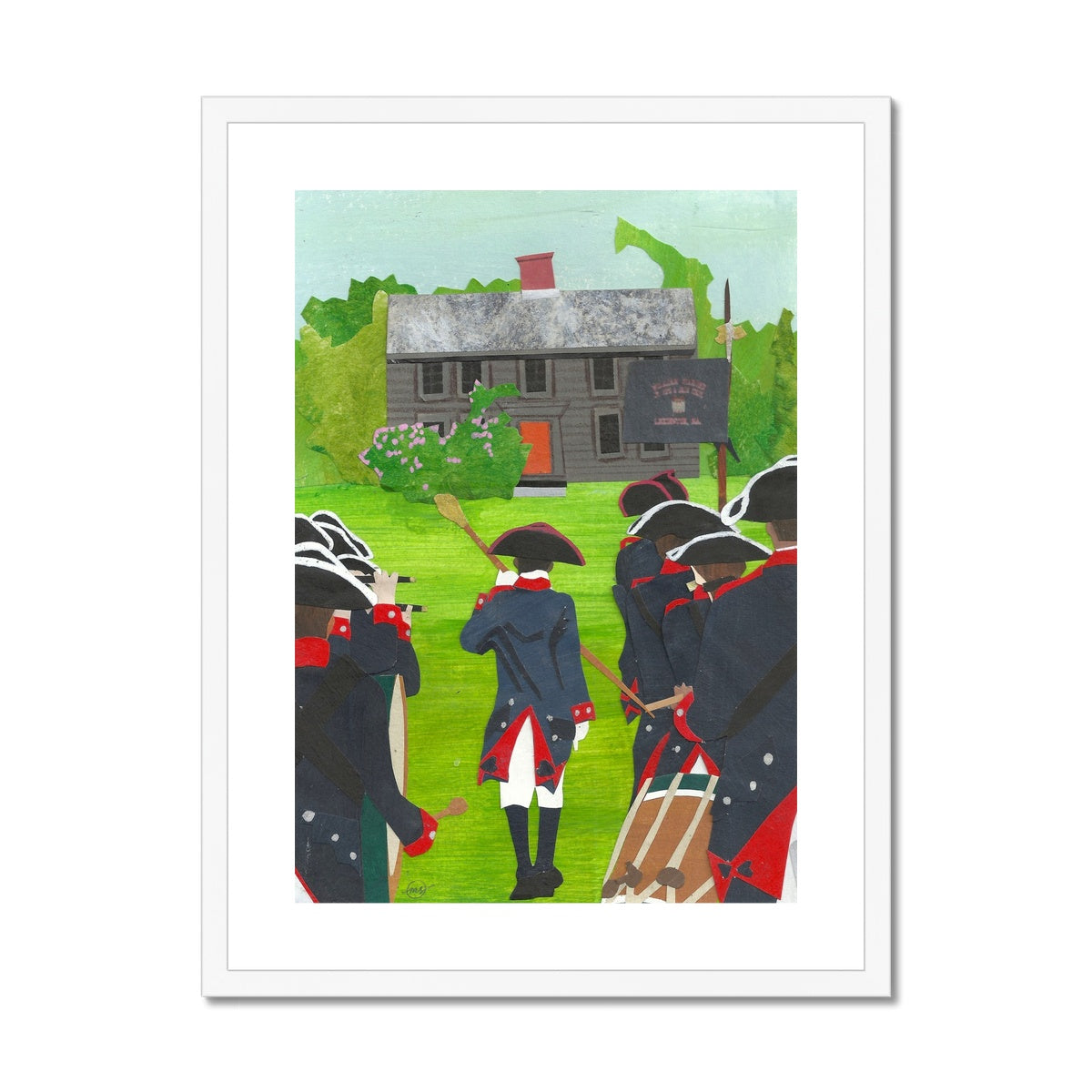 Lexington Fife and Drum Framed & Matted Print