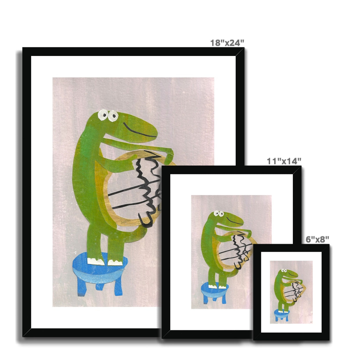 Alligator Framed & Matted Print