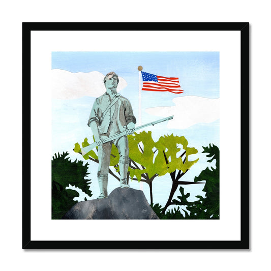 Lexington Minuteman Framed & Matted Print