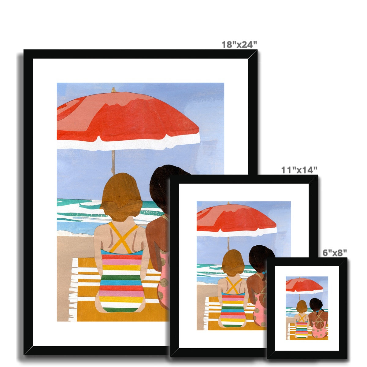 Summer Sisters Framed & Matted Print