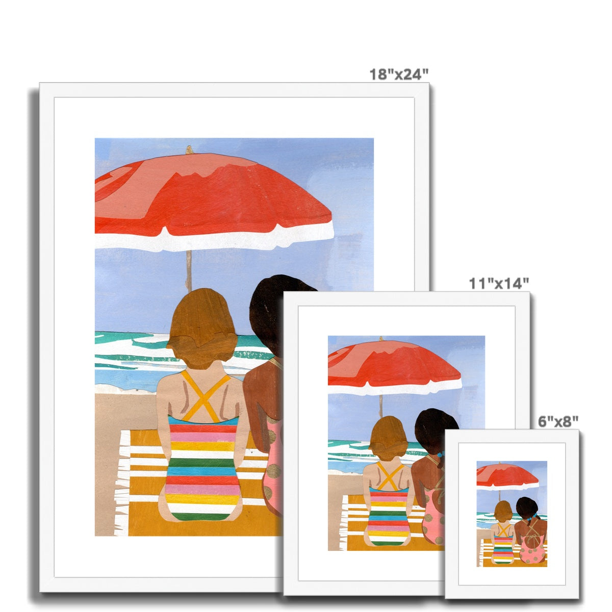 Summer Sisters Framed & Matted Print