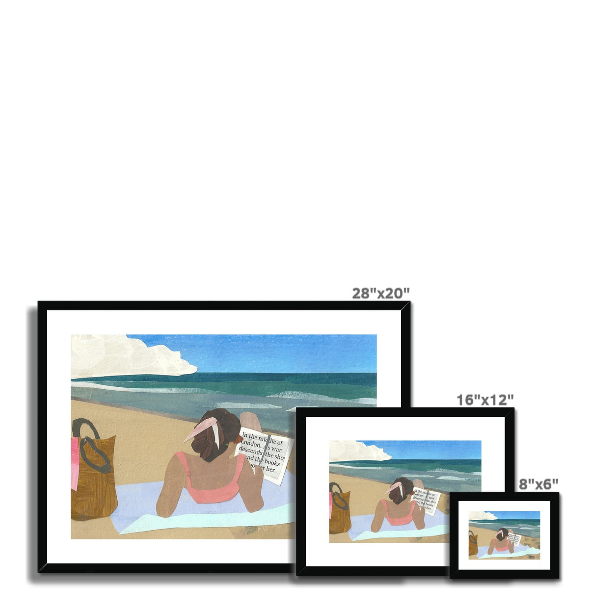 A Day at the Beach Framed & Matted Print