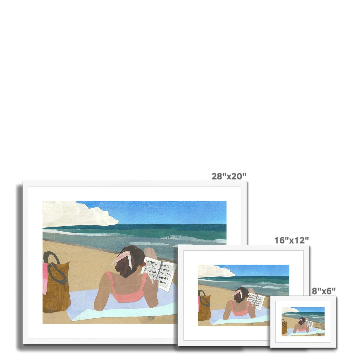 A Day at the Beach Framed & Matted Print