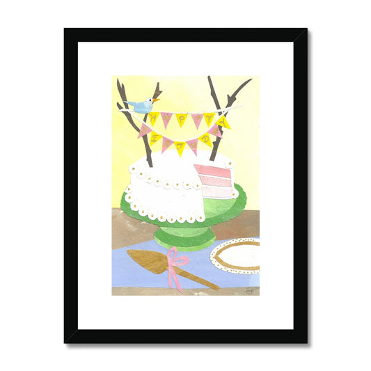 Birthday Cake Framed & Matted Print