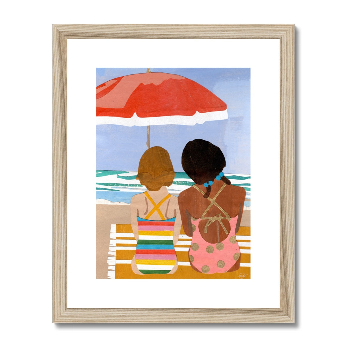 Summer Sisters Framed & Matted Print