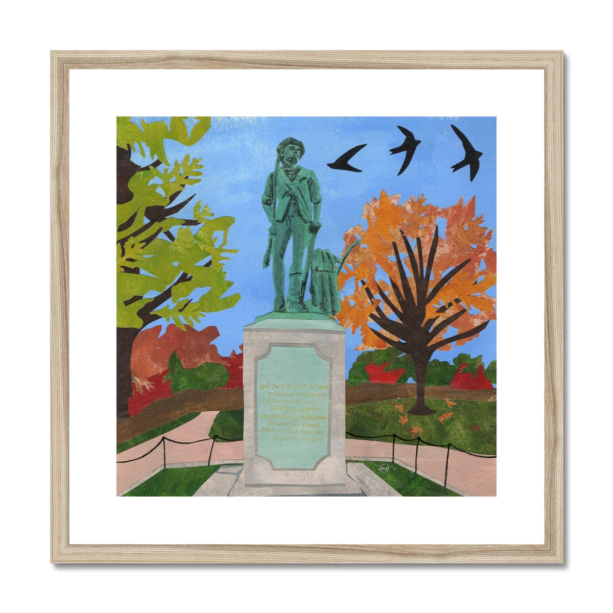 Concord Minuteman Framed & Matted Print